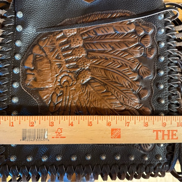 Raviani Brown Leather Crossbody Bag - Picture 4 of 7